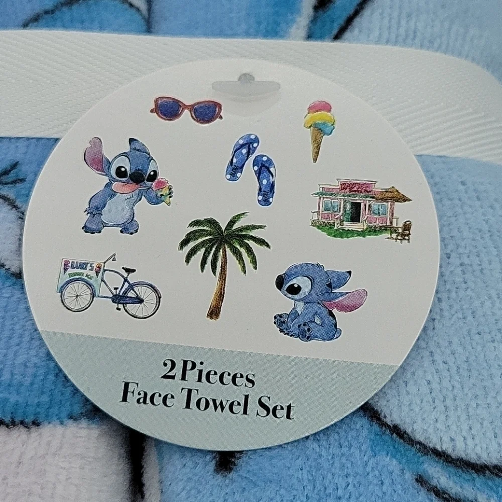 Disney Stitch Face towels 2 pack